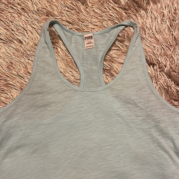 Pink‎ Victoria’s Secret Blue Tank Top sz Large - Picture 2 of 8